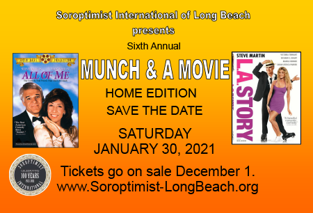 Save the Date - Munch and a Movie - Home Edition Saturday, Jan 30, 2021